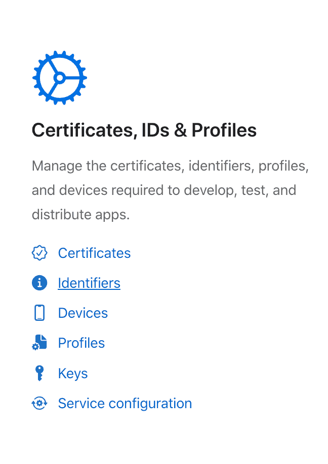 Connect to Developer Apple