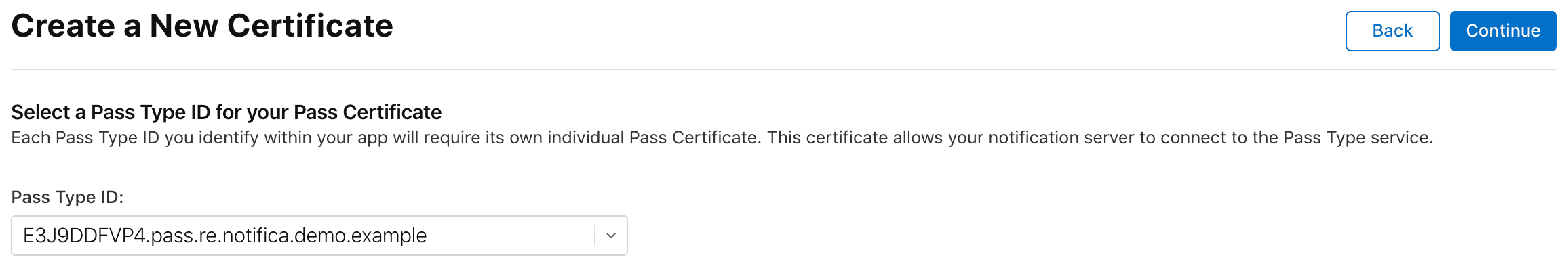 Pass type ID